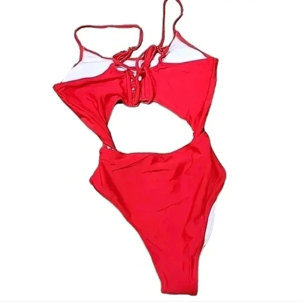 New with tags womens Scoop neck lace back  bathing suit. Size Medium - Picture 5 of 9